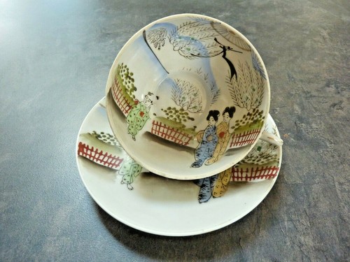 Vintage hand painted - painted, japanese