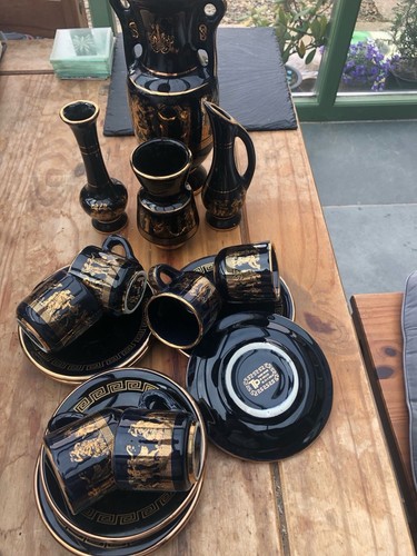 Greek teacups saucers and - teacups,