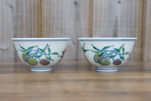 Pair chinese doucai - pair, of