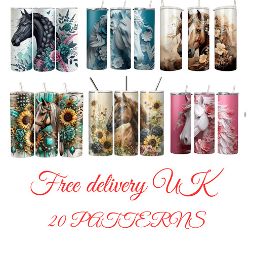 Horse tumbler handmade - horse,