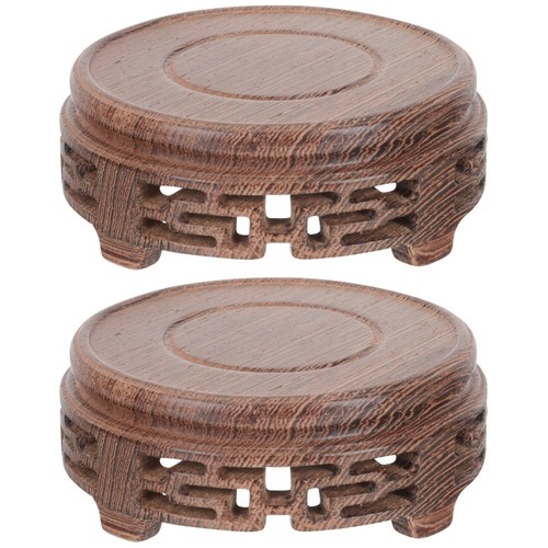 Set brown tray wooden - brown,